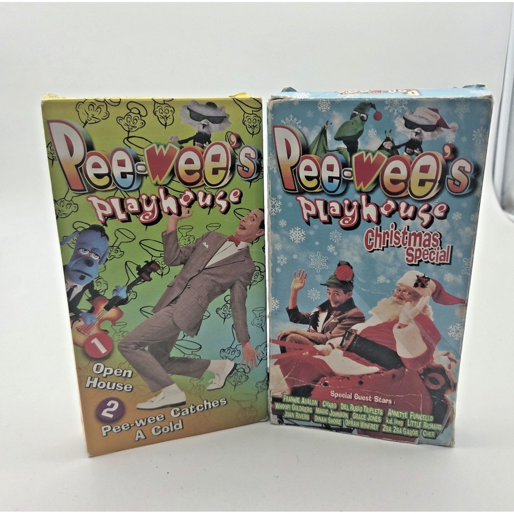 Pee Wee's Playhouse Christmas Special & Open House Pee-wee Catches VHS Tape Lot